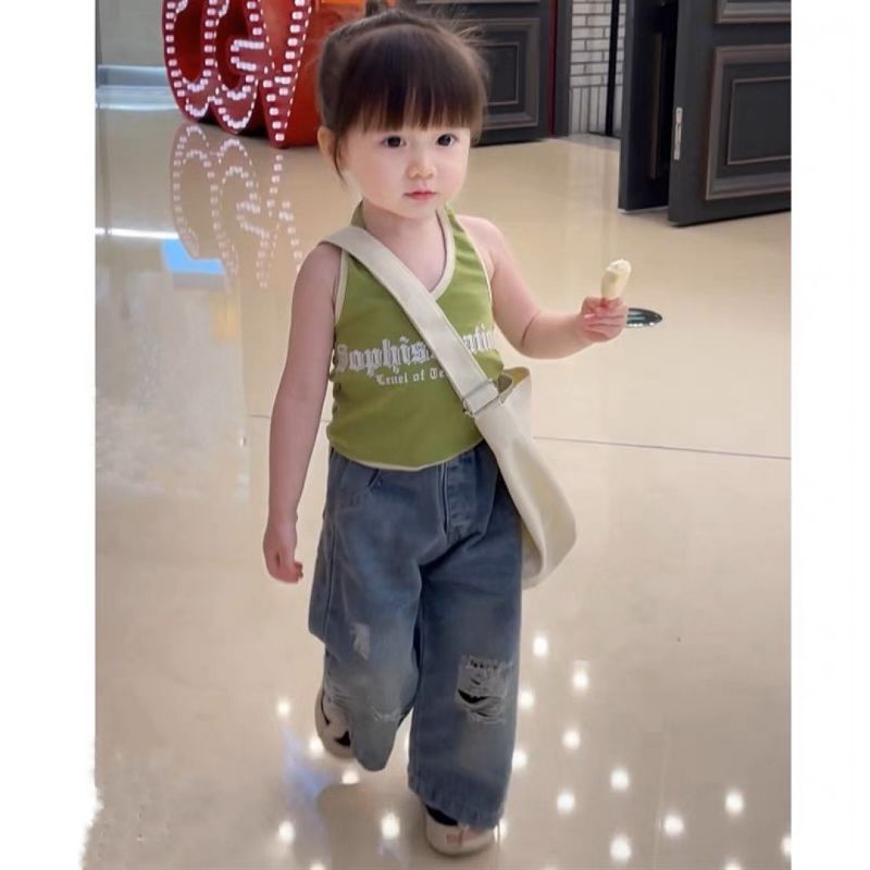 Bộ  áo chữ quần xuông túi cá tính bé gái