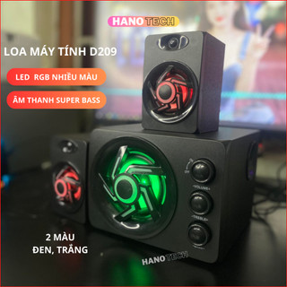 Loa máy tính Bluetooth Gaming SADA D-209 - Âm thanh siêu trầm, led nháy theo nhạc, phù hợp cho PC, laptop và điện thoại