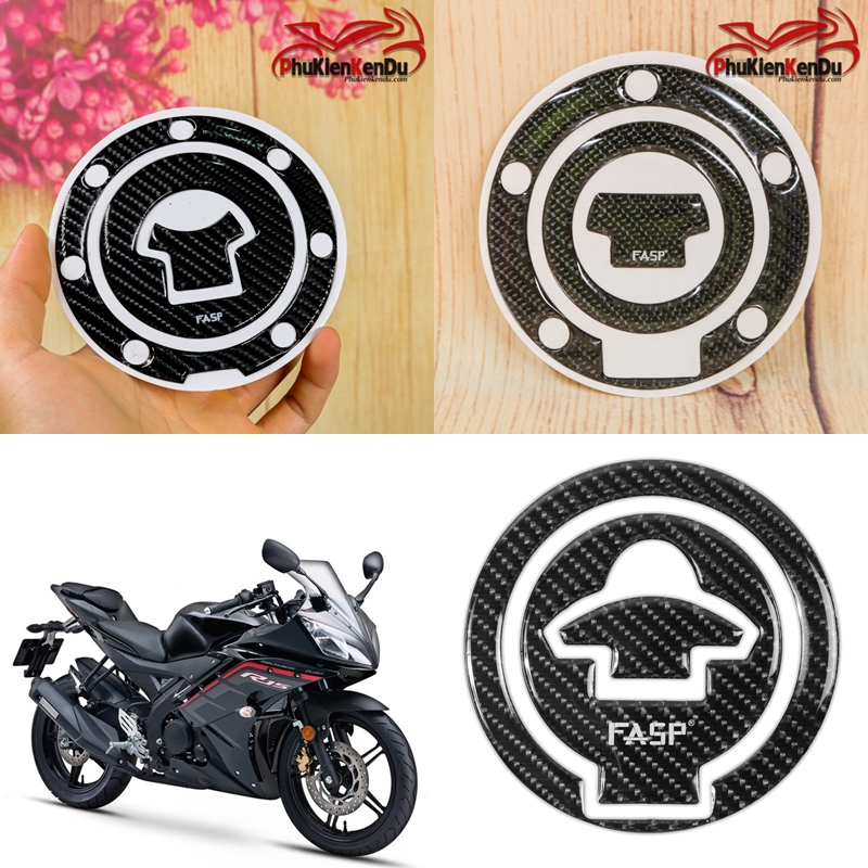 Tem Decal, tem dán chống trầy nắp bình xăng 5D, vân carbon tem nổi cao cấp, xe mô tô phân khối lớn - FASP