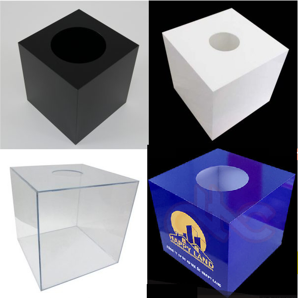 Thùng phiếu mica, hòm thư mica, thùng thư mica, thùng bốc thăm mica, Nhiều kích thước