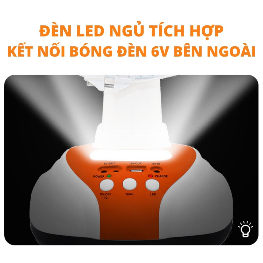 Quạt đứng đa năng quạt tích điện năng lượng mặt trời 4in1 Gesun, tích điện, thắp sáng, sạc pin điện thoại BH 12th | BigBuy360 - bigbuy360.vn