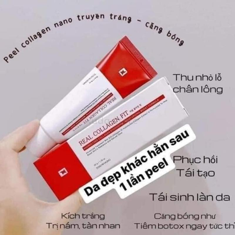 Peel da , peel real collagen fit ,dưỡng trắng, mờ thâm. sạm nám ,se khít lỗ chân lông ,trẻ hóa căng bóng da ,xudastore