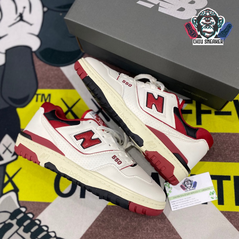 Giày Sneaker nam nữ aime Leon dore Nb 550 red phiên bản cao cấp giày thể thao Nb 550 đỏ giày Nb550 đỏ