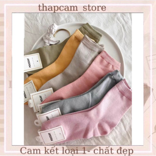 Tất trơn màu pastel siêu mềm mịn