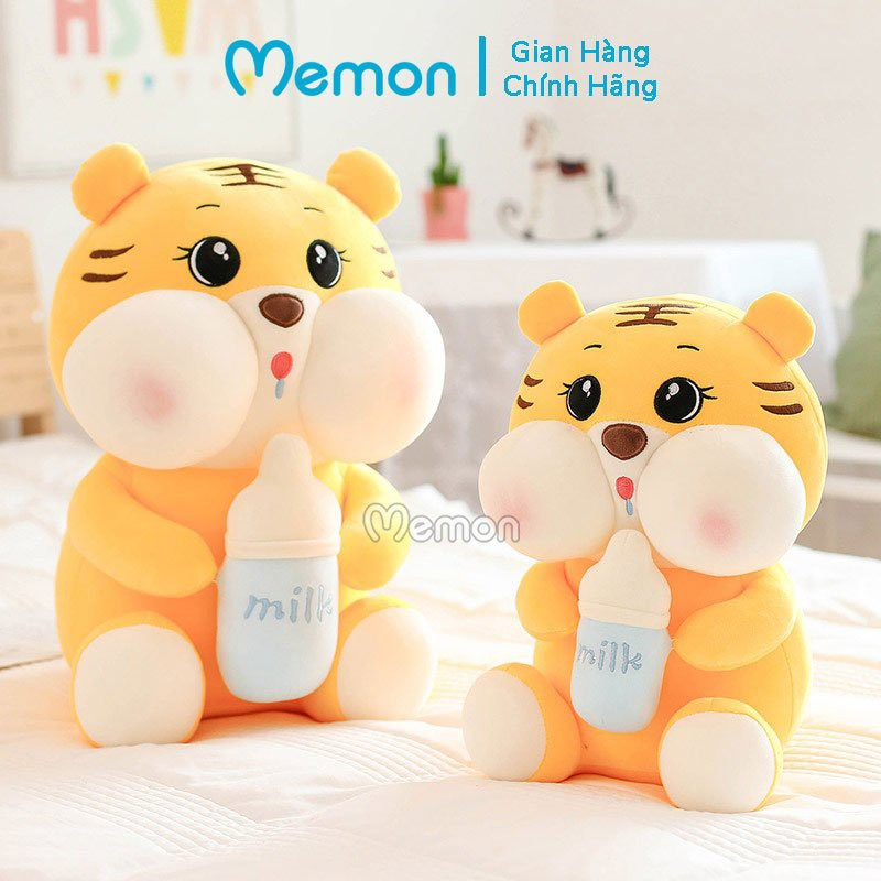 Gấu bông to ôm bình sữa cute , heo và thỏ ôm bình sữa siêu to bông mềm mịn