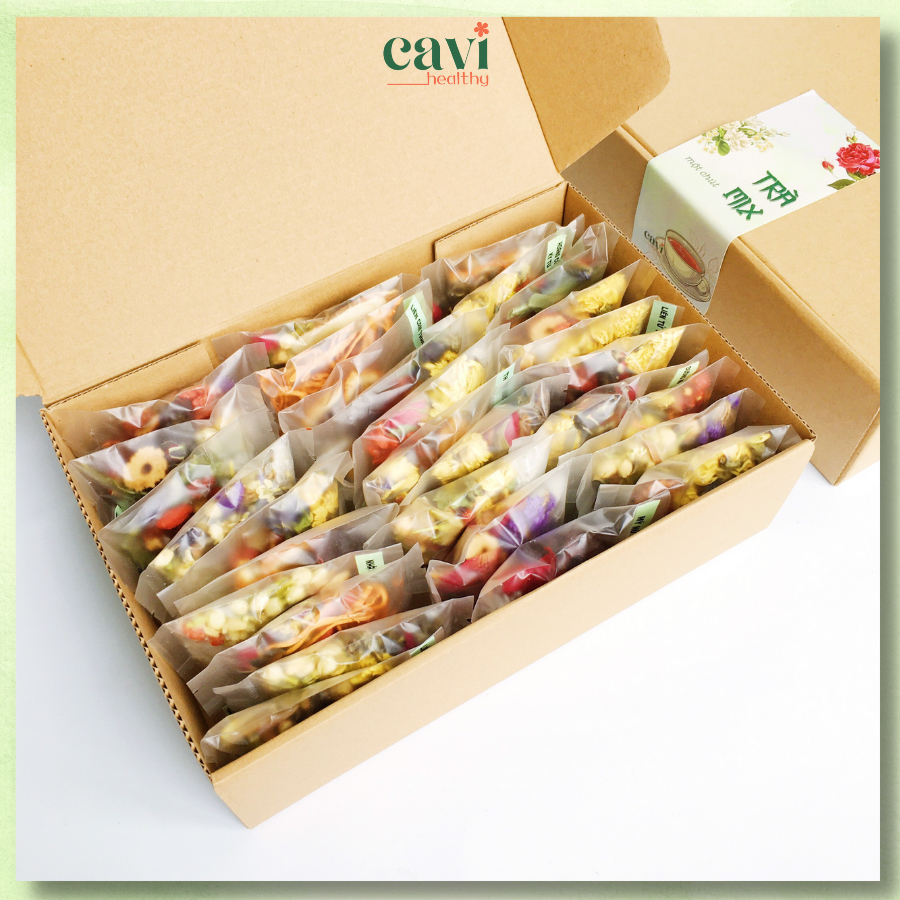 Set 30 Gói Trà hoa Thảo Mộc Mix Nhiều Vị Giúp Đẹp Da, Dưỡng Nhan, An Thần, Ngủ Ngon