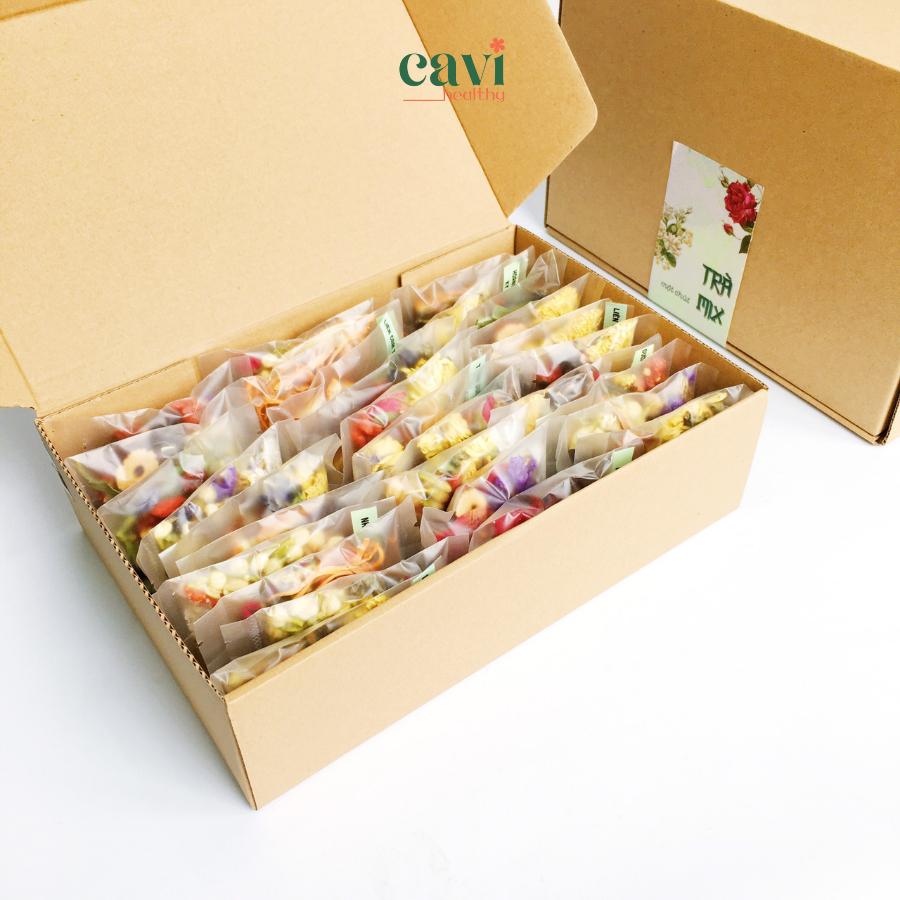 Set 30 Gói Trà hoa Thảo Mộc Mix Nhiều Vị Giúp Đẹp Da, Dưỡng Nhan, An Thần, Ngủ Ngon