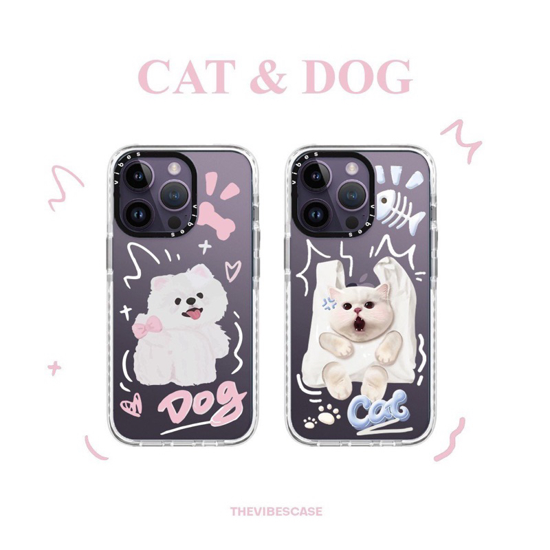 Ốp lưng iphone couple chống va đập THEVIBES cún/mèo 11-11promax-12-12promax-13-13promax-14-14promax