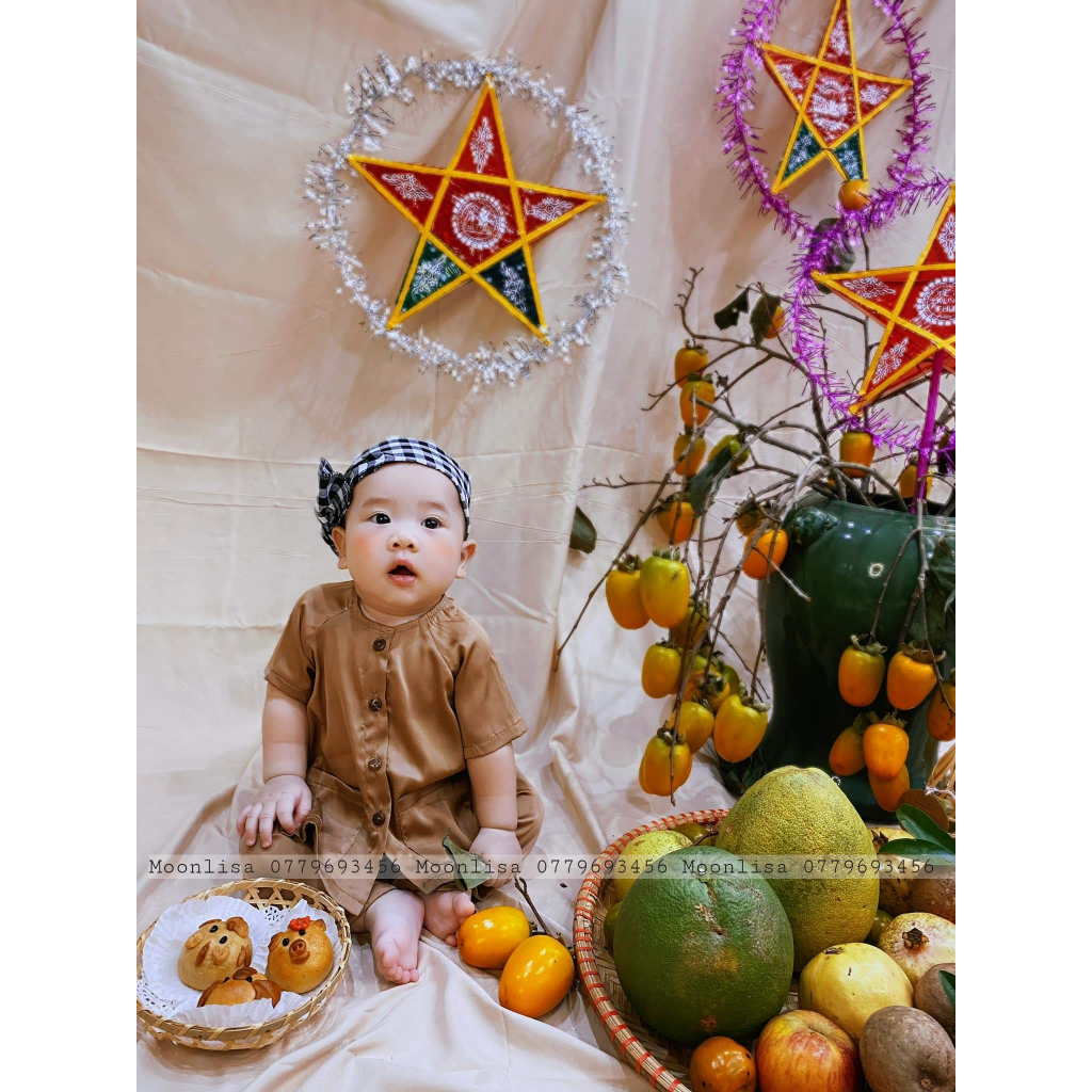 Bộ Bà Ba Bé Trai  Cho Bé Sản - Xuất Trực - Tiếp MOONLISA