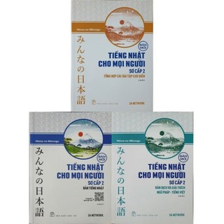 Sách Combo 3 Cuốn Minna No Nihongo Sơ Cấp 2 Trình Độ N4 Phiên Bản Mới