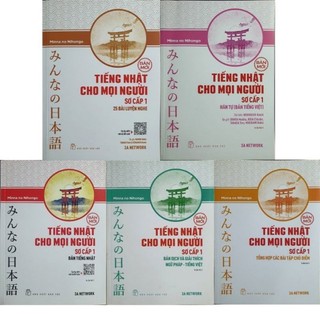 Sách Combo 5 Cuốn Minna No Nihongo Sơ Cấp Trình Độ N5 Phiên Bản Mới