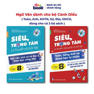 Lớp 8 (Bộ Cánh Diều )- Combo 2 Sách Siêu trọng tâm TOÁN, TIẾNG ANH, KHTN và Văn, Khoa học xã hội