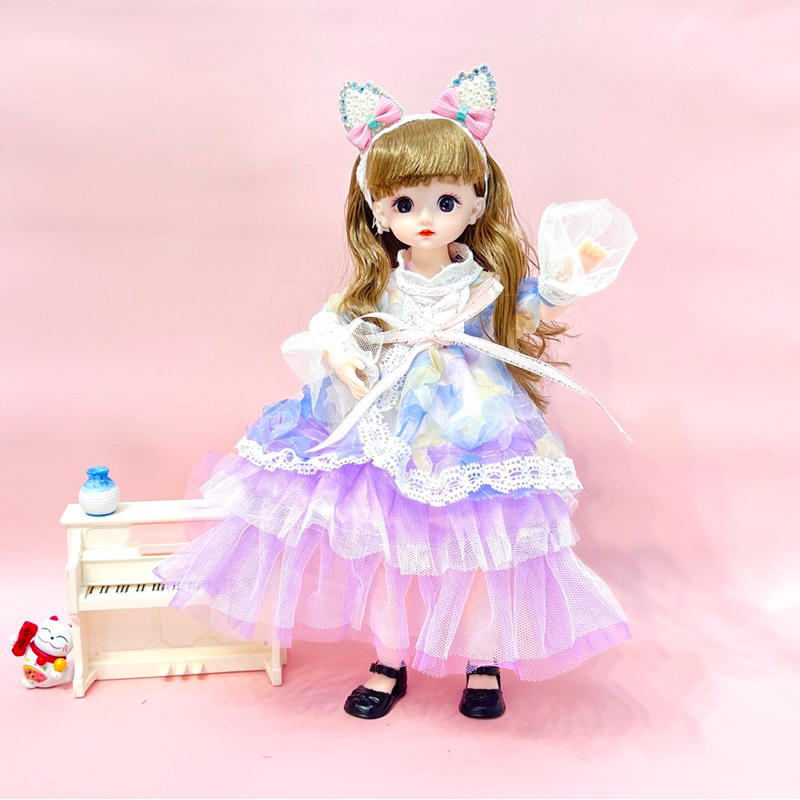 Búp bê BJD 30cm đa khớp linh hoạt Babie công chúa nhỏ gương mặt xinh đẹp