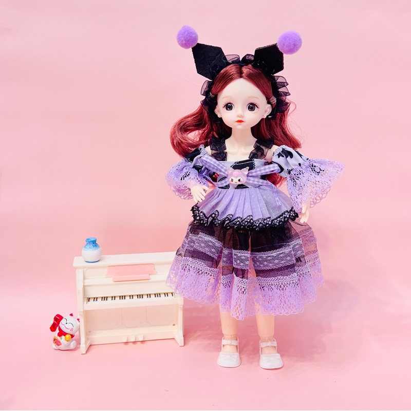 Búp bê BJD 30cm đa khớp linh hoạt Babie công chúa nhỏ gương mặt xinh đẹp