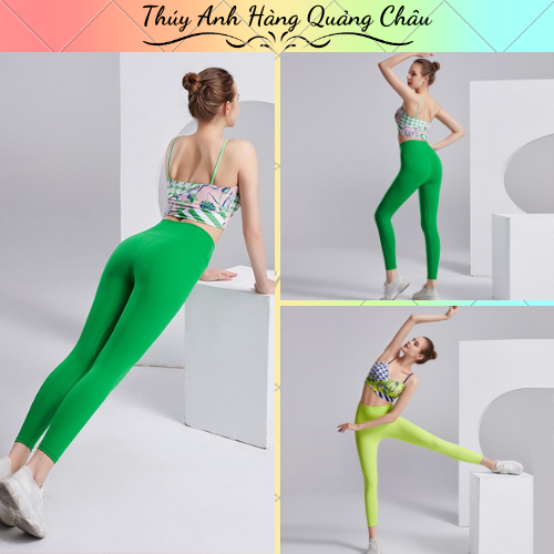 Set Tập YOGA Cao Cấp Hàng Quảng Châu Có MÚT, Bộ Tập GYM, AEROBIC Đệm Mút (BT35)