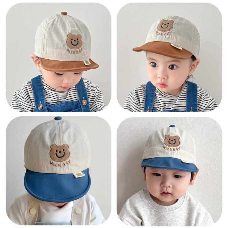 Mũ Lưỡi Trai Hình Gấu Siêu Dễ Thương Cho Bé