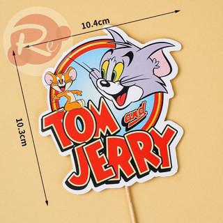– Que cắm Tom & Jerry 1 - Trang trí bánh sinh nhật bánh kem