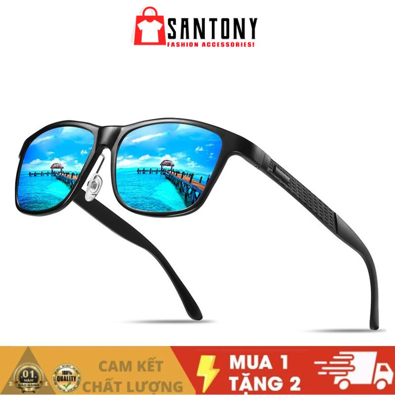 Kính mát nam phân cực SANTONY gọng nhôm cao cấp thiết kế ngầu dành cho phái mạnh
