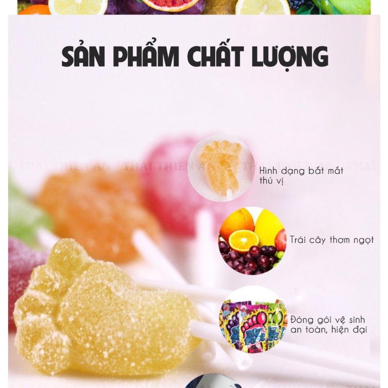 Nguyên Túi 6 Que Kẹo Mút Bàn Chân Big Foot Từ Malaysia - Kẹo Lollipop Tuổi Thơ