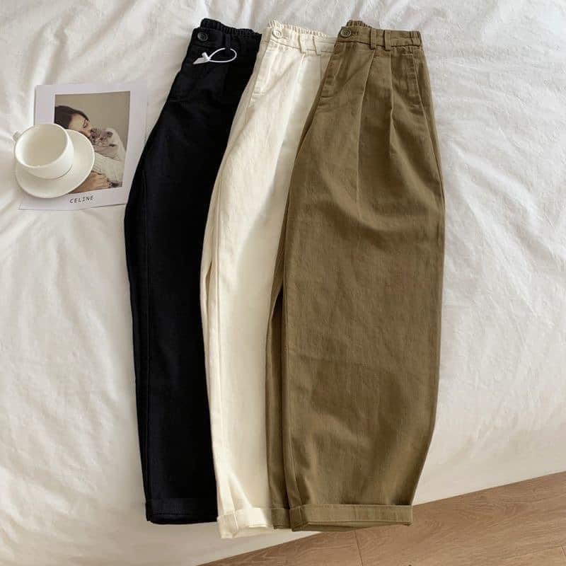 Quần dài kaki nữ, chất co giãn nhẹ mặc thoải mái, Uzangshop