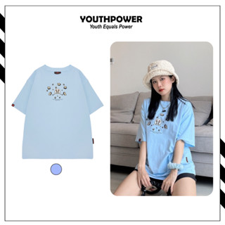  Áo thun Unisex tay lỡ form rộng cổ tròn Yoloyouth "Angry Sheep Tee"   Màu xanh biển | Youth Power 