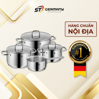 Bộ nồi wmf inspiration 4 món vung kính nội địa đức, xoong nồi nội địa đức thép không gỉ cao cấp germanysnt hcm 70078