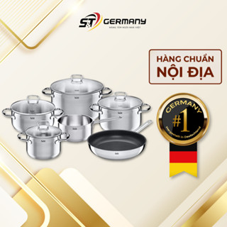 Bộ Nồi Inox Silit Scalea 6 Món Kèm Chảo Nội Địa Đức, Xoong Nồi Thiết Kế Sang Trọng Nấu Ăn Dễ Dàng GermanySnT HCM 70073