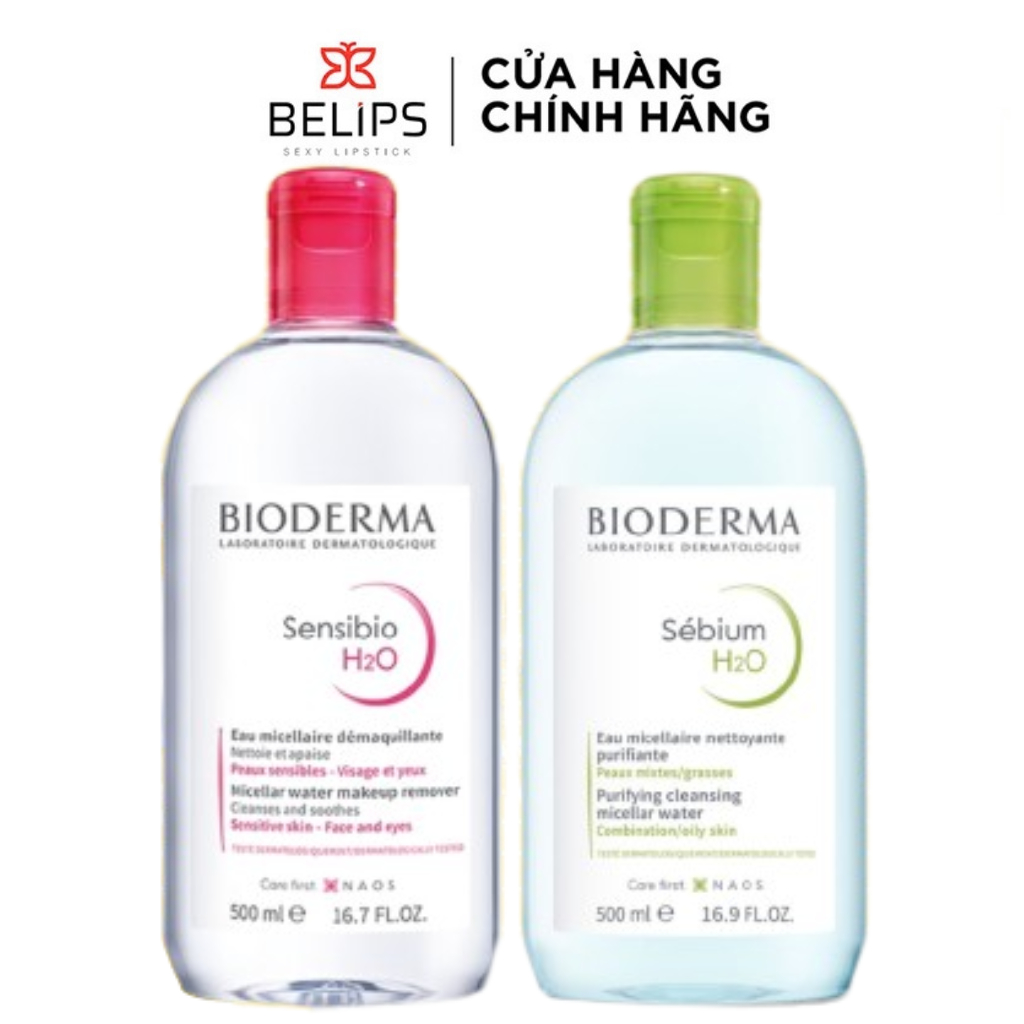 Nước Tẩy Trang Bioderma Làm Sạch Và Tẩy Trang Cho Da Dầu Mụn Và Da Nhạy Cảm 500ML - BELIPS