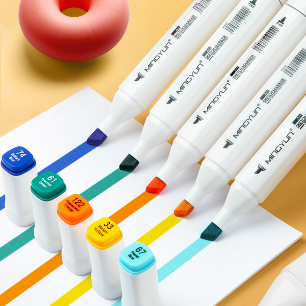 Bút Màu Marker Touch Bộ Full 12/24/36/48/60/80 Màu Sắc Đa Dạng - Bút Màu Dạ Vẽ Tranh