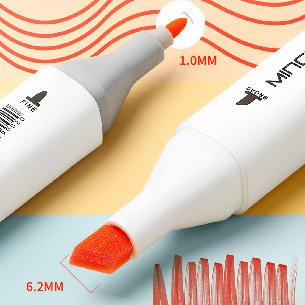 Bút Màu Marker Touch Bộ Full 12/24/36/48/60/80 Màu Sắc Đa Dạng - Bút Màu Dạ Vẽ Tranh