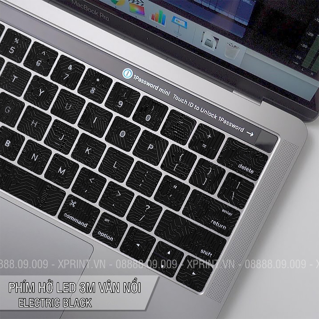 Miếng dán phím, Skin 3M dán phím macbook - Dán hở đèn led macbook