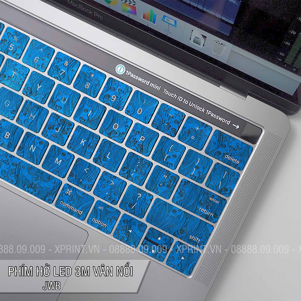 Miếng dán phím, Skin 3M dán phím macbook - Dán hở đèn led macbook