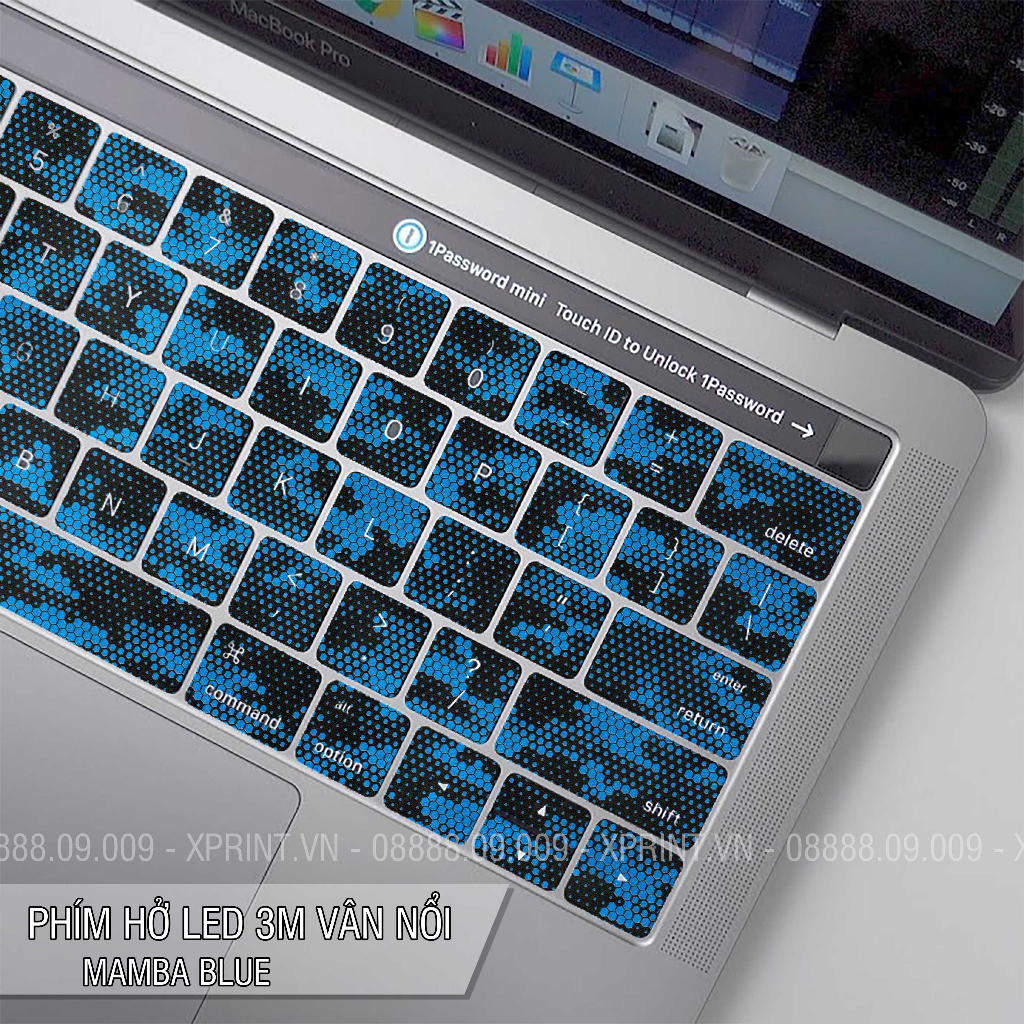 Miếng dán phím, Skin 3M dán phím macbook - Dán hở đèn led macbook