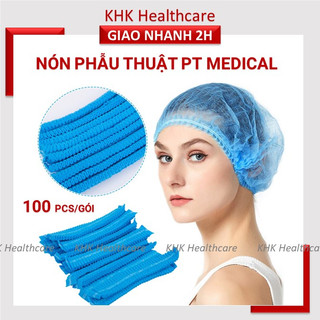 Nón phẫu thuật xanh PT MEDICAL (bịch 100 cái/ chưa tiệt trùng)