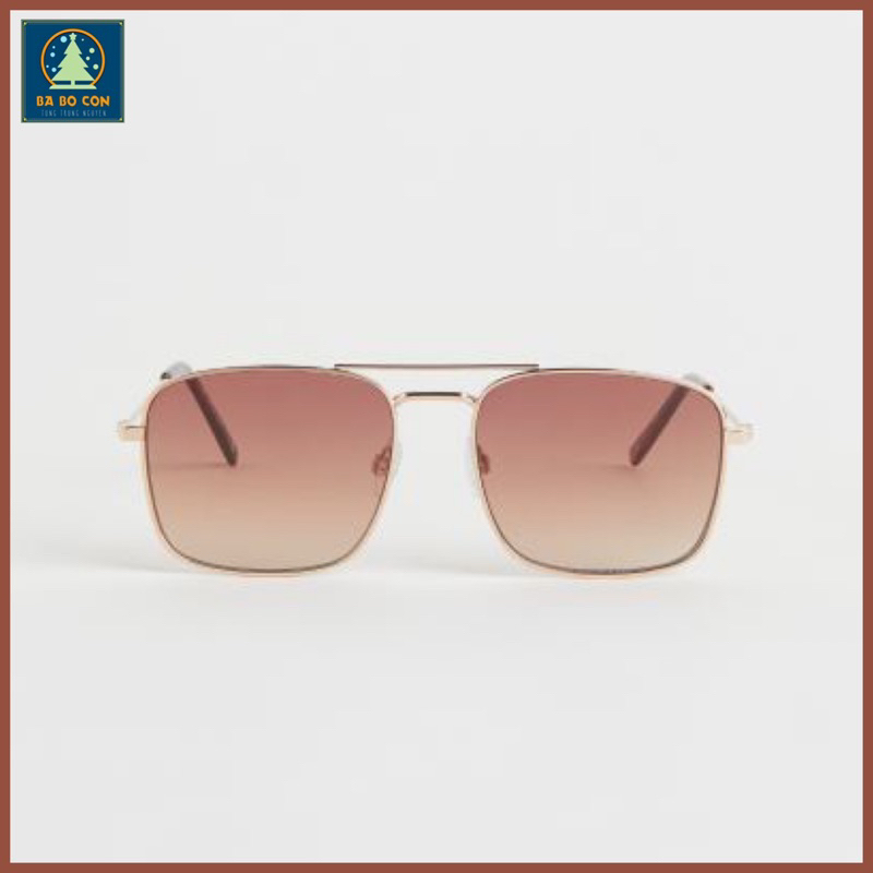 Kính râm HM gọng vuông, chống UV đeo cực đẹp, đầy đủ tem tag