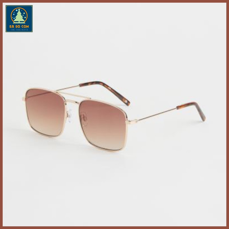 Kính râm HM gọng vuông, chống UV đeo cực đẹp, đầy đủ tem tag