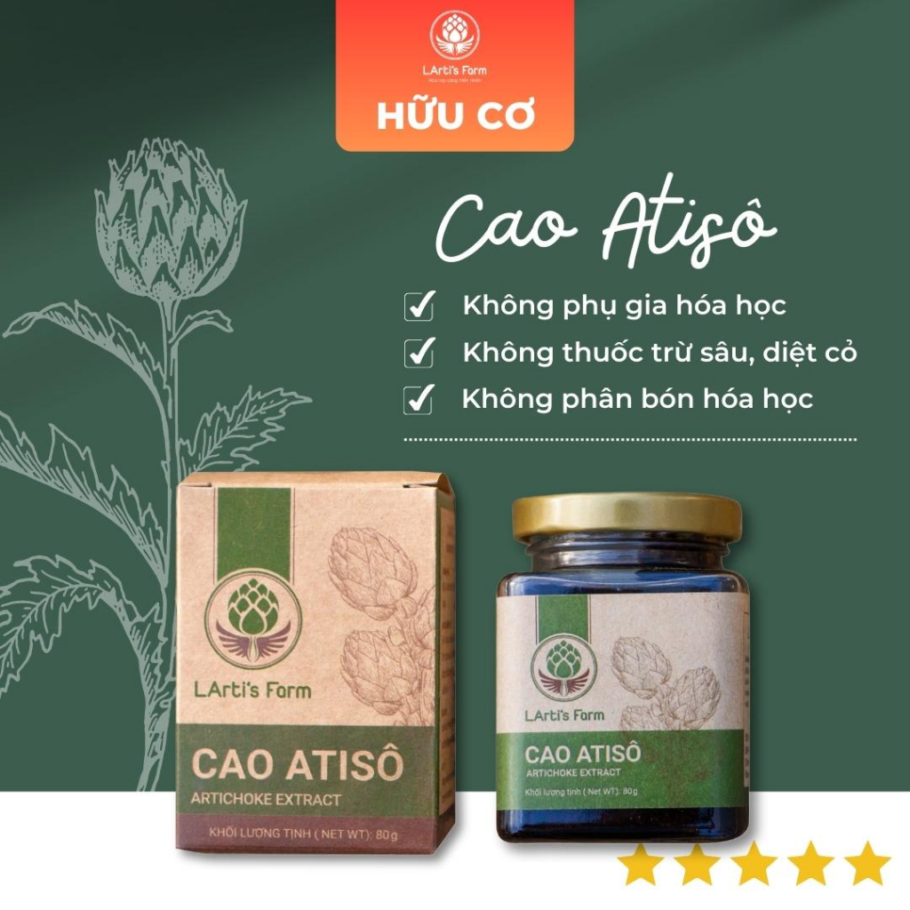 Cao Atiso Đà Lạt Hữu Cơ, Vi Sinh LArti’s Farm 90g