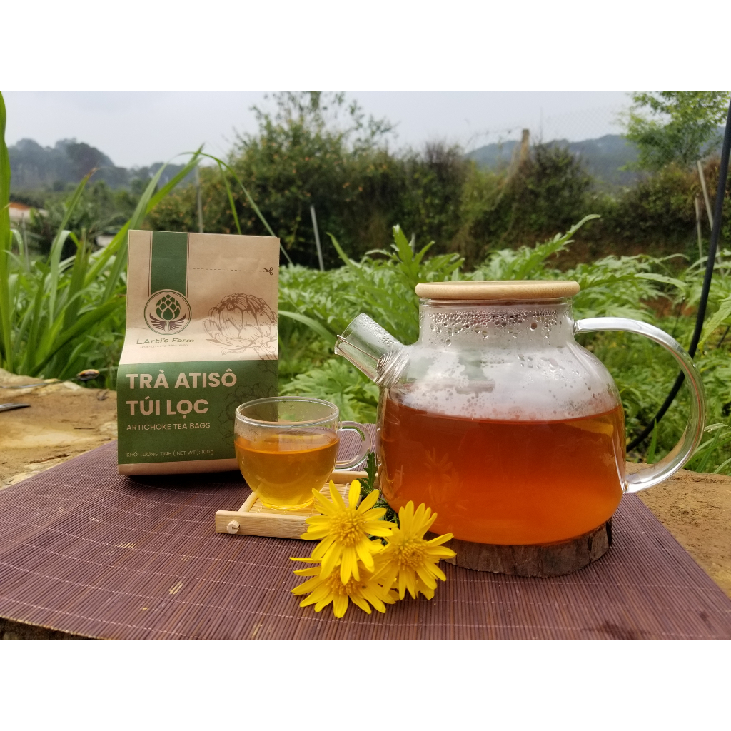 Trà Atiso Túi Lọc Hữu Cơ Đà Lạt LArti's Farm gói 100g