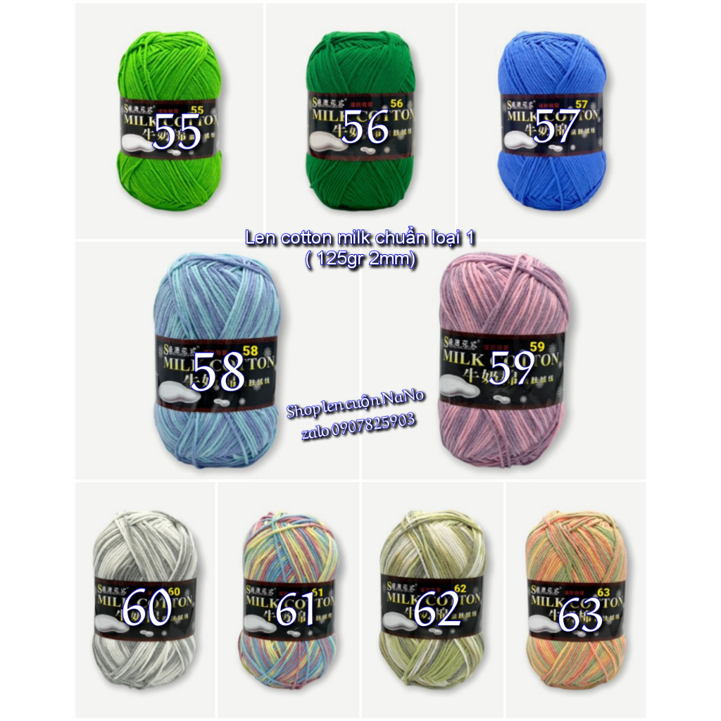 Len milk cotton loại 1