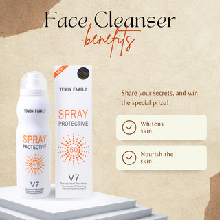 Kem chống nắng V7 SUN SCREEN SPF50 200ml - Xịt chống nắng trắng da, nâng tone, chống nước