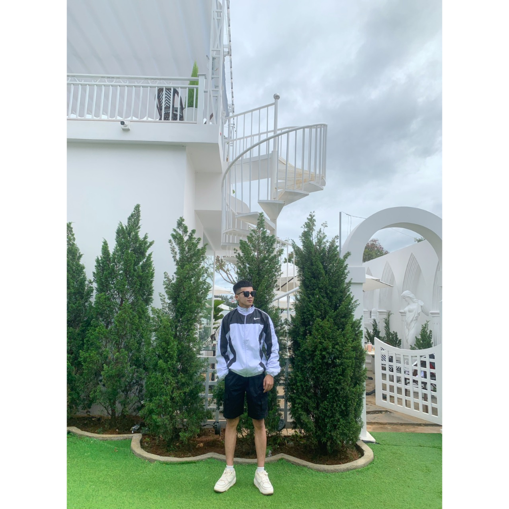 Áo Khoác Jacket Nike Vintage Viền Áo Độc Lạ, Nam Nữ Vải Dù 2 Lớp Cao Cấp, Form Chuẩn I Hình M11 Latizia,vn