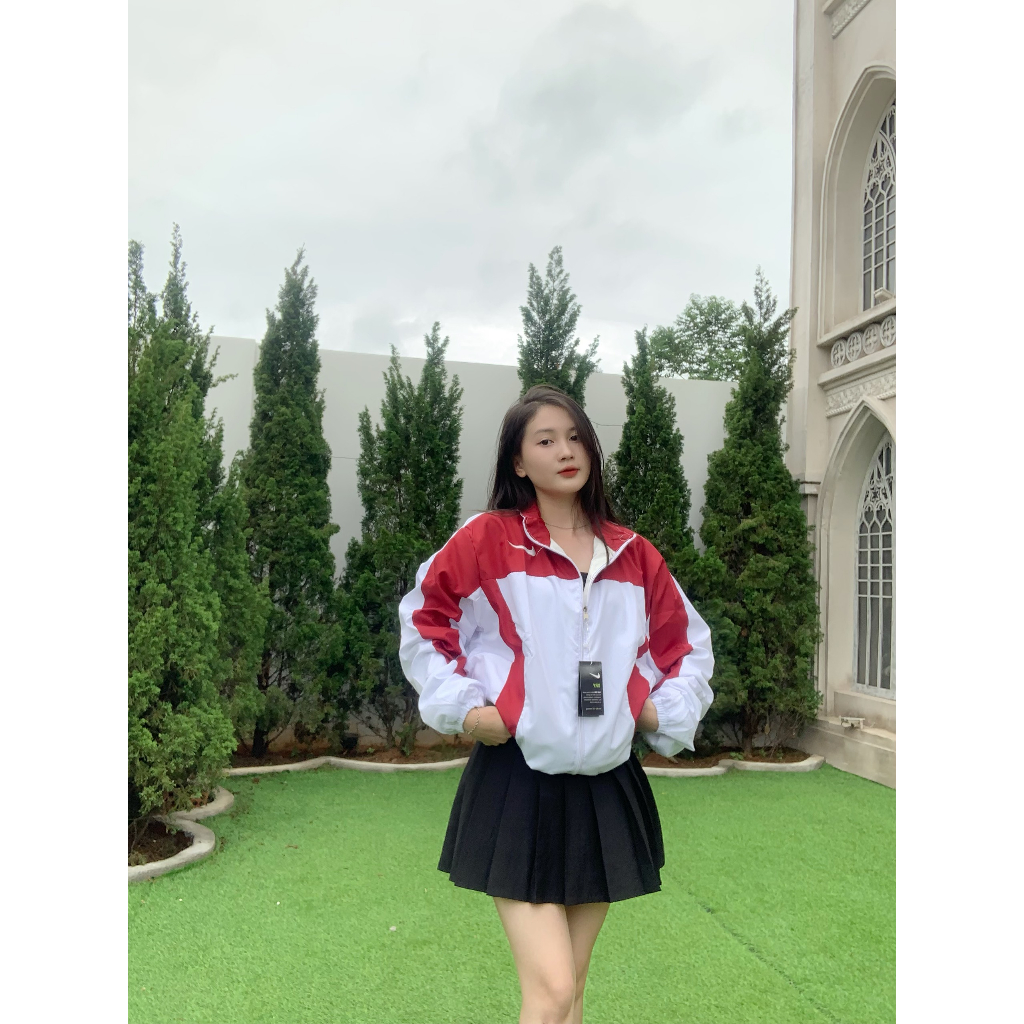 Áo Khoác Jacket Nike Vintage Viền Áo Độc Lạ, Nam Nữ Vải Dù 2 Lớp Cao Cấp, Form Chuẩn I Hình M11 Latizia,vn