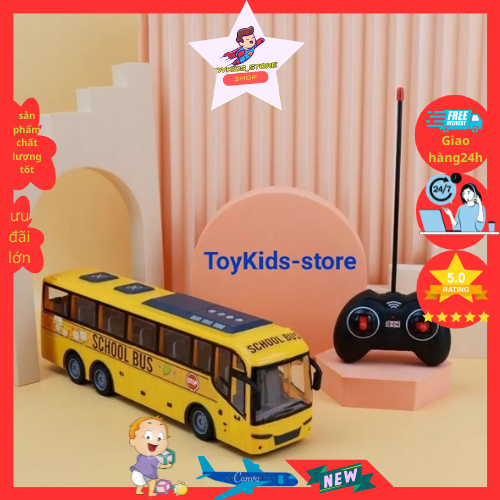Xe bus điều khiển từ xa cho bé. xe bus đồ chơi