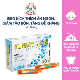 Sirô tăng đề kháng, kích thích ăn ngon, giảm táo bón Yummy Care cho bé (Hộp 20 ống)
