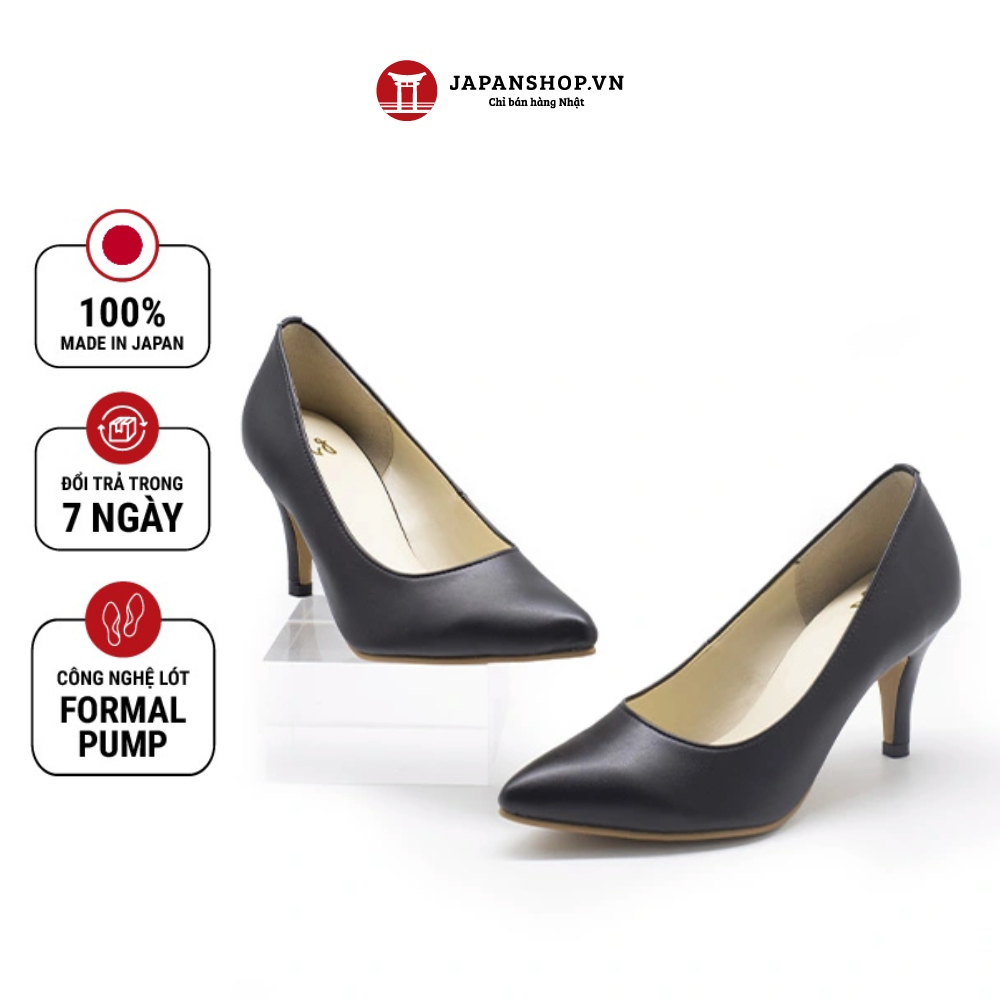 Giầy Da Nữ Công Sở Nữ Cao Gót Mũi Nhọn 7cm KOSU 2001 Made in Japan
