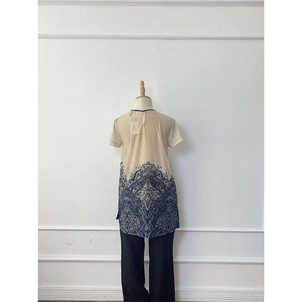 A2588 Áo MNG Hàng hiệu chính hãng thời trang nữ màu xanh nâu size S Secondhand thanh lý ký gửi