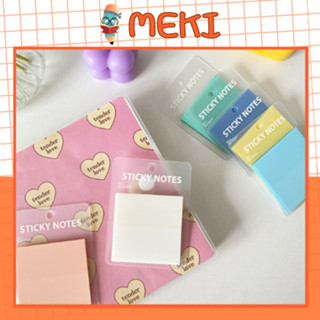 Set 50 Tờ Giấy Note Trong Suốt Chống Thấm Nước Tiện Dụng, Giấy Ghi Chú Màu Trong Suốt Dụng Cụ Học Tập Cute - MEKI