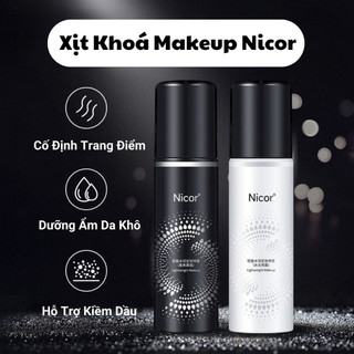  Xịt Khoá Makeup Cố Định Trang Điểm Nicor Xịt Khoá Trang Điểm Lâu Trôi Kiềm Dầu Dưỡng Ẩm Kiểm Soát Dầu Nhờn Trên Da 