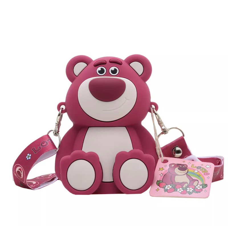 Túi đeo chéo Silicon Gấu dâu Lotso đáng yêu