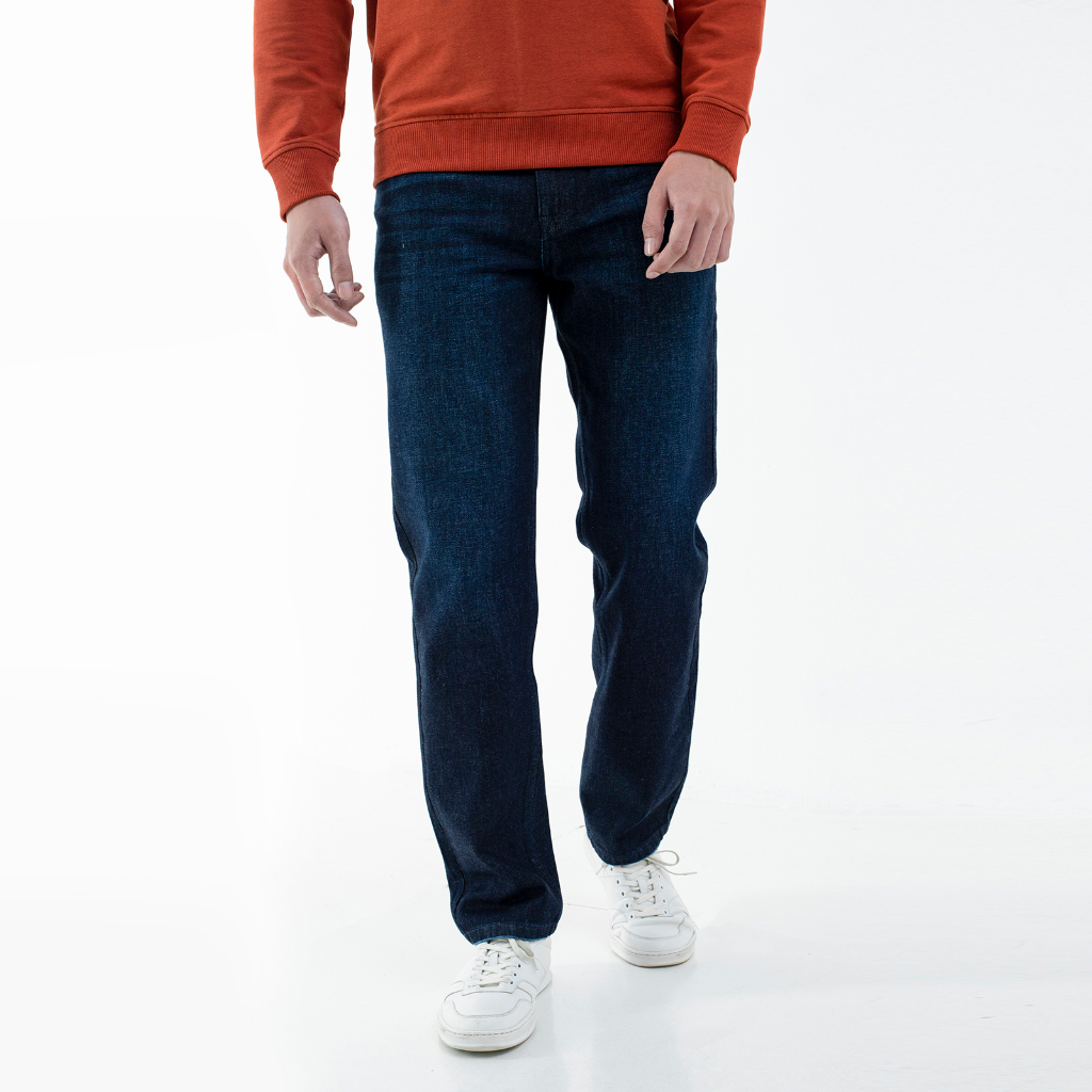 Quần jeans, quần bò  nam Aristino  100% cotton thấm hút  tốt dáng suông nhẹ AJN01601